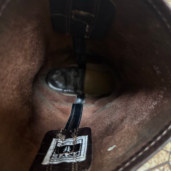 Vintage Frye 12R Harness Boots Women’s 8.5 Brown Leather Made in USA - Picture 9 of 10